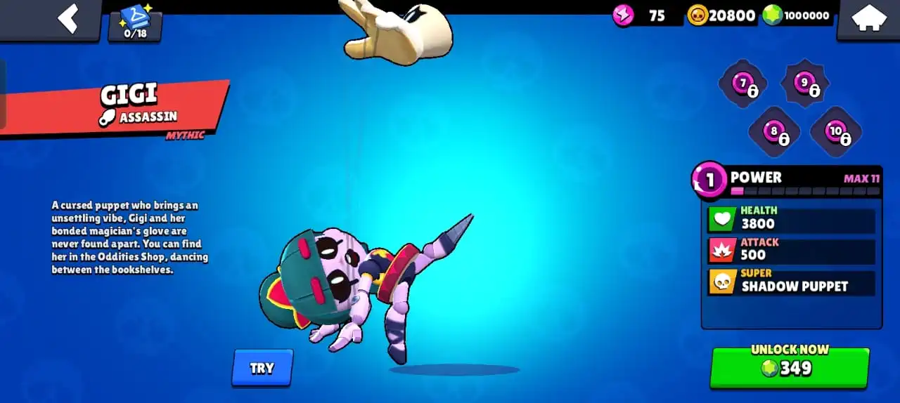 Gigi and Stranger Things 3 Gigy a new mythic brawler in null's brawl